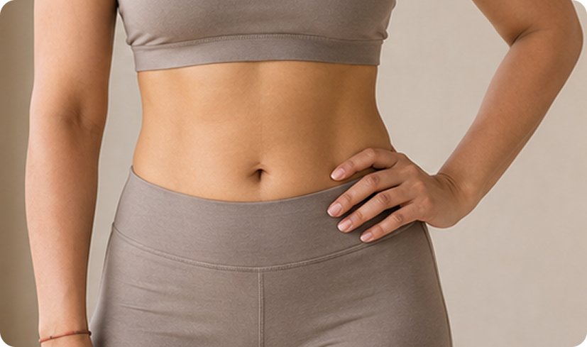 Abdomen contouring result — after